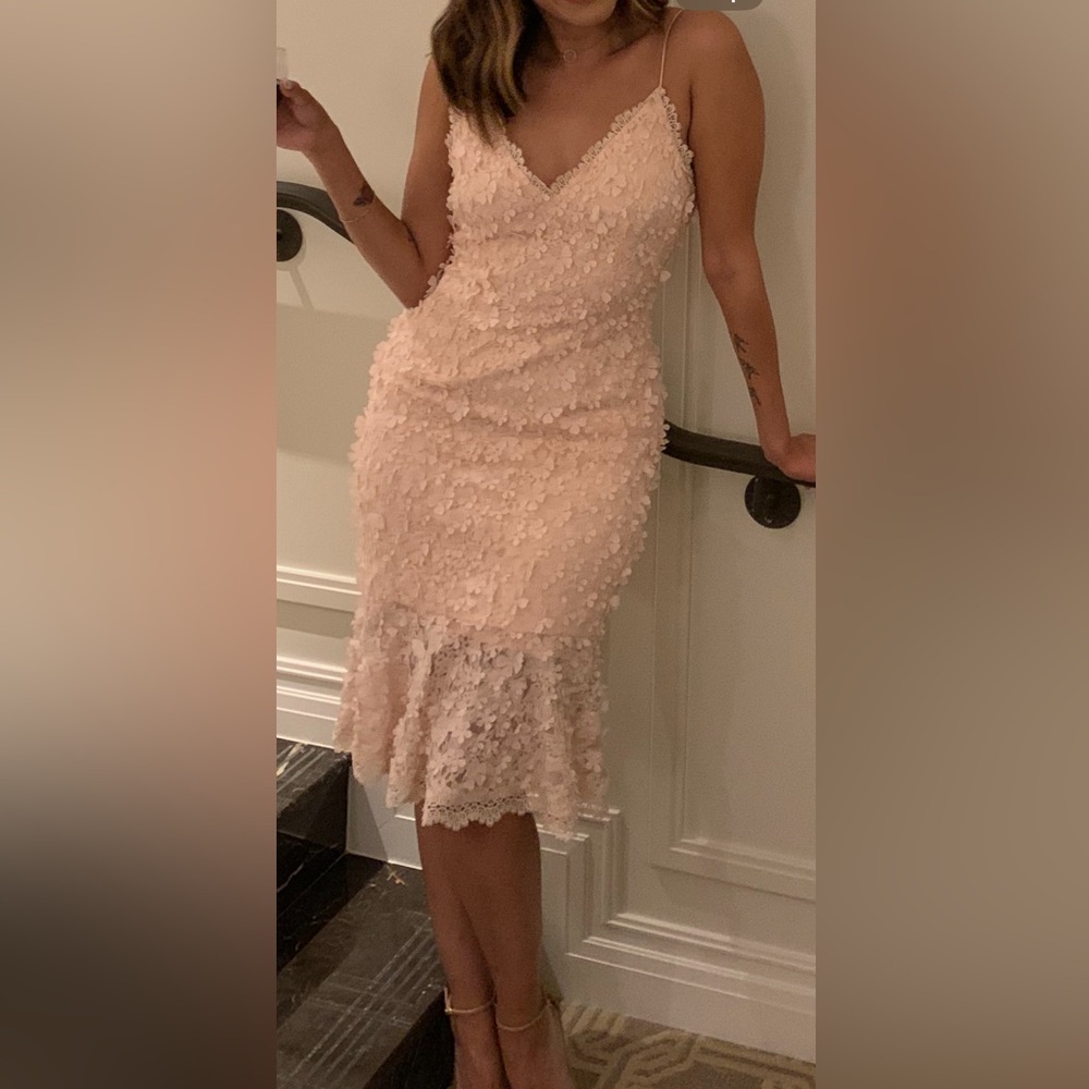 Aidan Mattox Elegant Pink Floral Dress